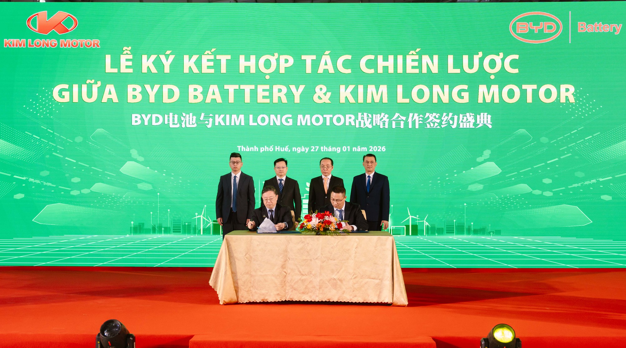 Kim Long Motor hợp tác BYD khởi công nhà máy pin 130 triệu USD